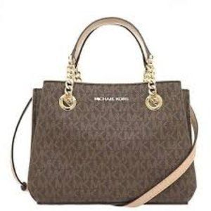 Michael Kors -Teagen Leather Small Satchel Bag-